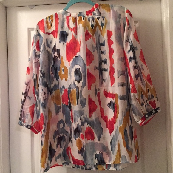 Chico’s 100% Silk Blouse Size Large - Picture 5 of 6